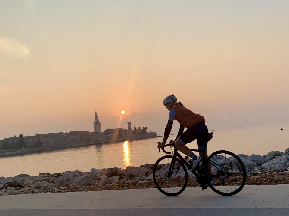 Porec Radfahrerin